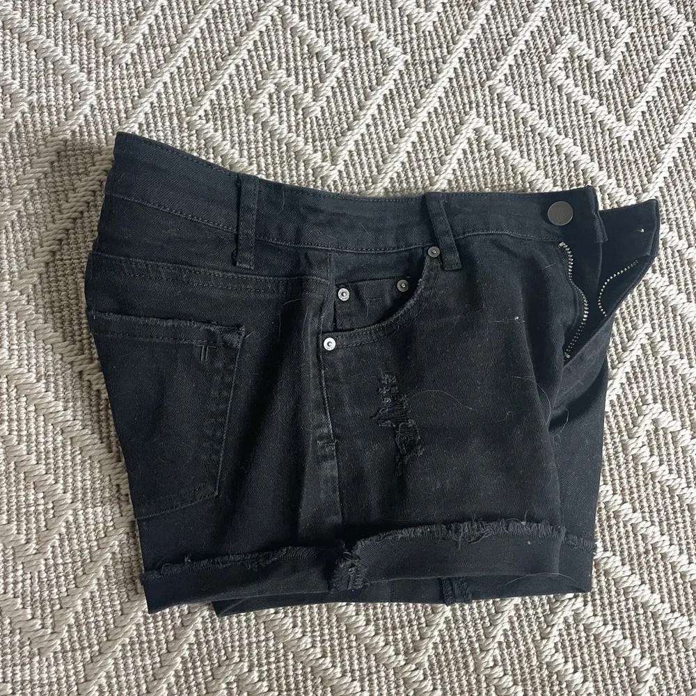 Tractr Black Jean Shorts for Girls - Picture 5 of 5